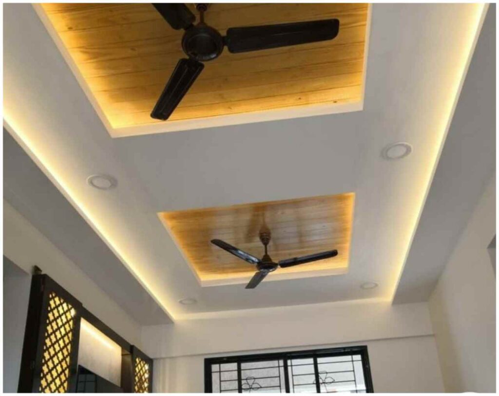 False ceiling with store fan design